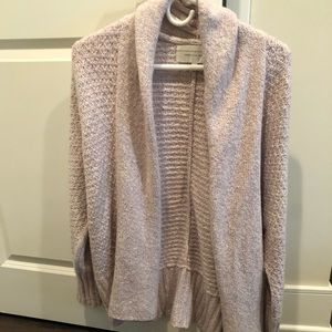Pale purple wool cardigan from Anthropologie